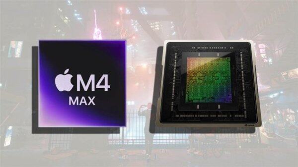 电池供电运行《赛博朋克2077》：苹果M4Max能效比才略高于RTX5090(图2)